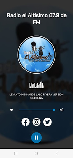 Android application Radio el altisimo 87.9 fm screenshort