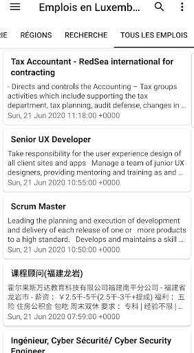 Emplois en Luxembourg Screen 3