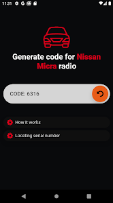 Captura de Pantalla 4 Nissan radio code unlock android