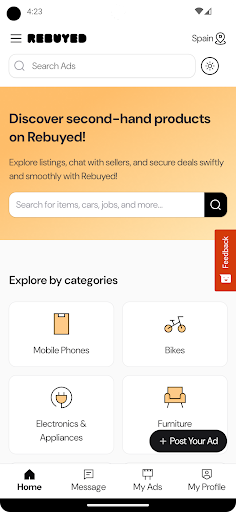 Android application Rebuyed screenshort