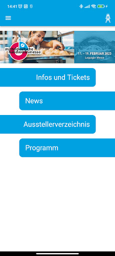 Android application mitteldeutsche handwerksmesse screenshort