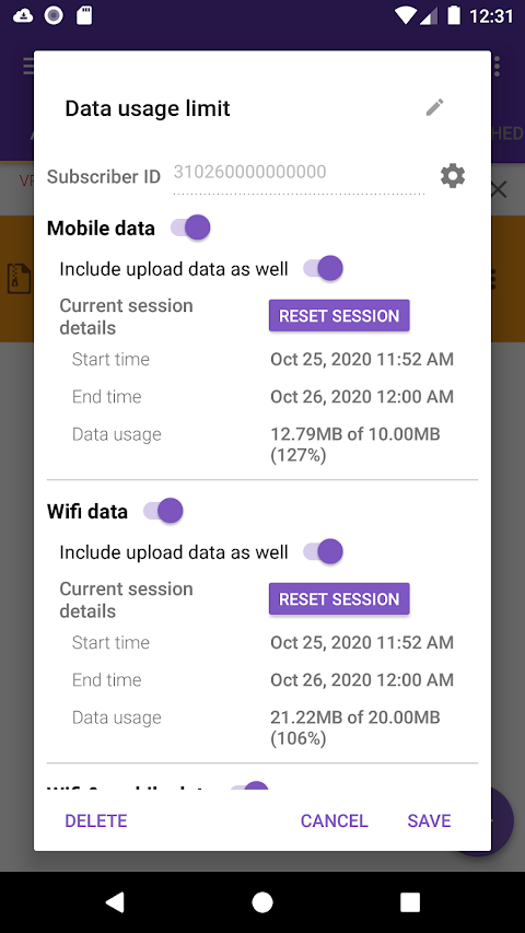 1DM Mobile data usage limit plのおすすめ画像3