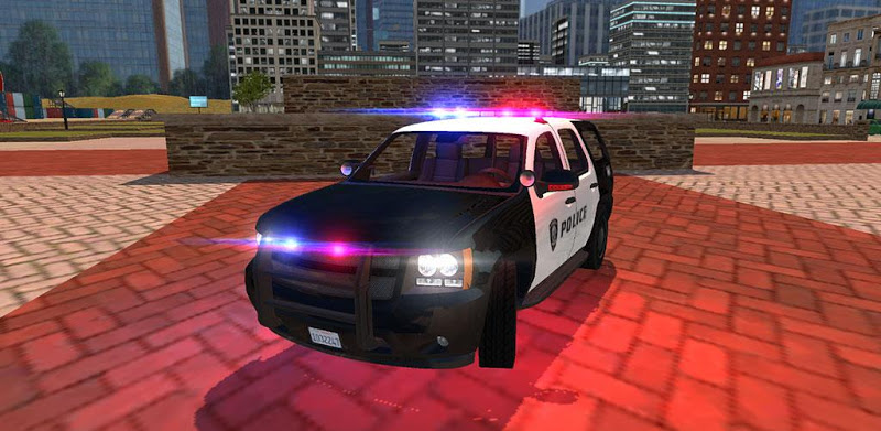 American Police Suv Driving: C