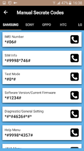 Mobile Secret Codes Bildschirmfoto