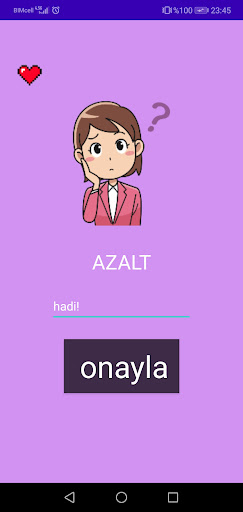 Android application hadi tahmin et screenshort