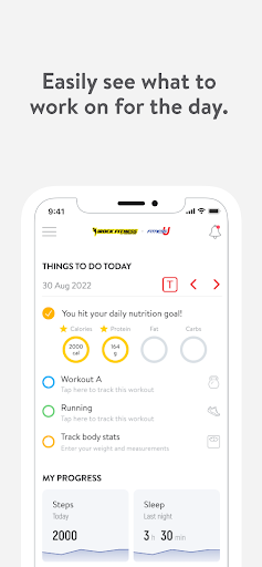 Screenshot of FitnessU and iRock Fitness