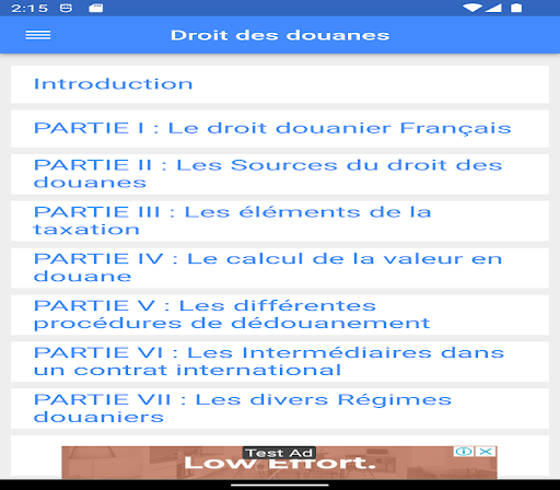 Cours de Droit des Douanes Screen 3