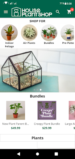 Android application House Plant Shop screenshort