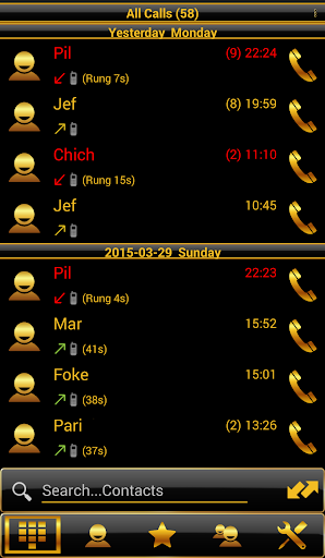 Theme Black Gold RocketDial