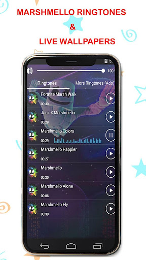 Android application Marshmello Ringtones Offline screenshort