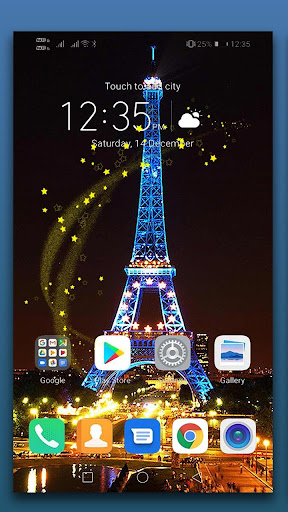 Android application Paris Night Live Wallpaper screenshort