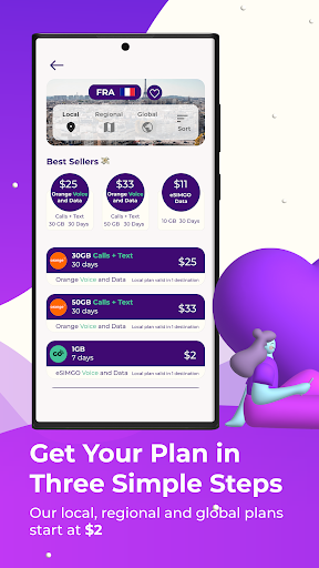 ZIM: eSIM Voice & Data Plans Screen 2