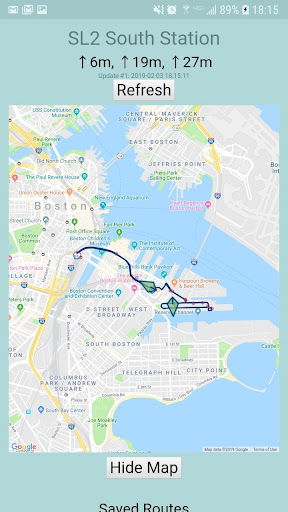 Commute Tracker - MBTA Screen 2