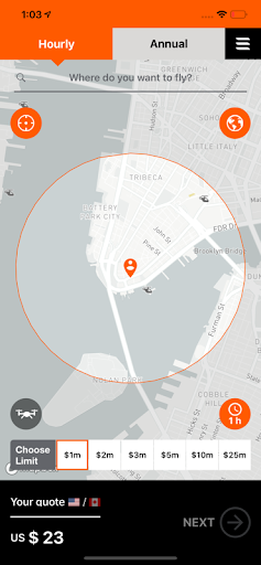 AirModo - Drone Insurance Screen 2
