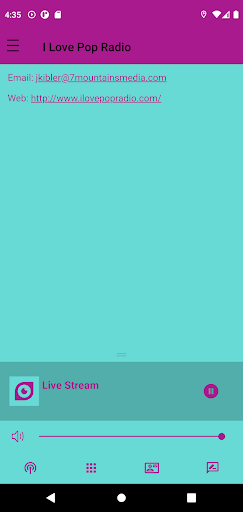 Android application I Love Pop Radio screenshort