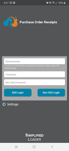 Android application SL PO Receipts screenshort