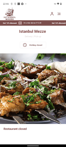 Android application Istanbul Mezze screenshort