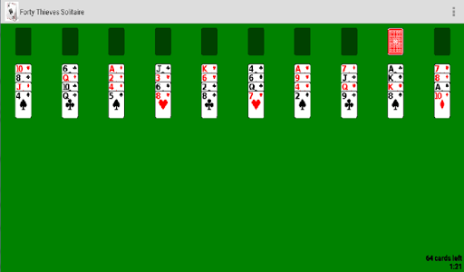 Android application Forty Thieves Solitaire screenshort