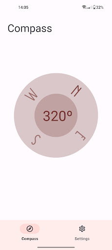 Android application Bleeping Compass (Open Source) screenshort
