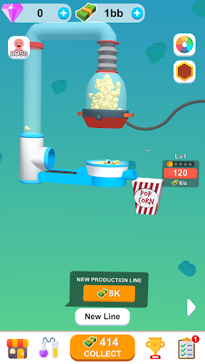 Android application Idle Popcorn Factory screenshort