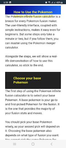 Infinite Fusion Calculator