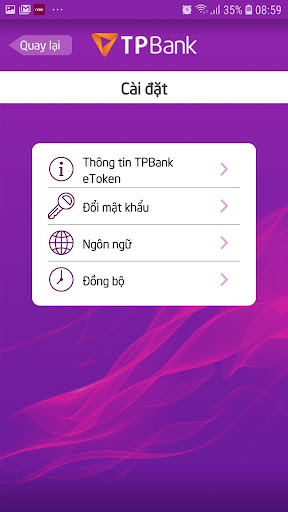 TPBank eToken Screen 3