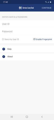 Android application Harrison County Bank screenshort