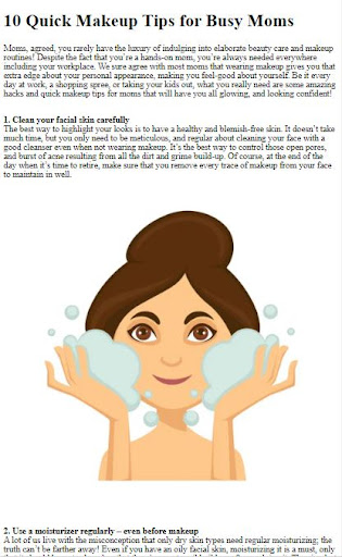 Android application Quick Beauty Tips screenshort
