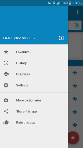 French-Italian Dictionary Screen 2