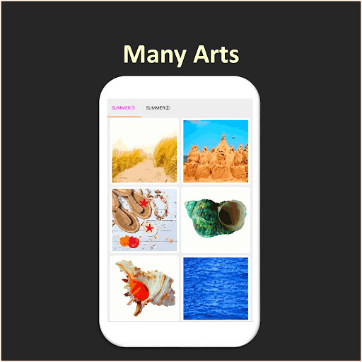 Android application Color by Number - summer screenshort