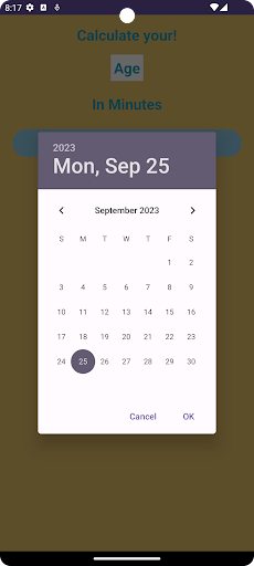 AgeInMinutes Screen 2