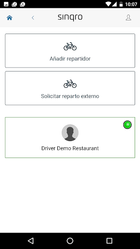 Sinqro Restaurant App Screen 2