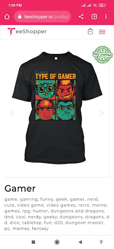 Android application T-shirt design - Fashionz Hub screenshort