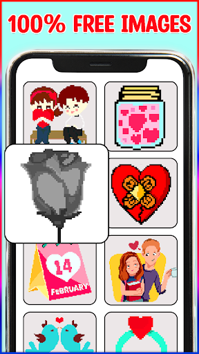 Android application Valentine Love Color By Number screenshort