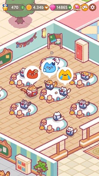 Cat School : Idle Cute Tycoon MOD APK screenshot