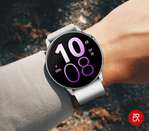Soft Purple Large Watch Face Screen 3