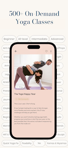 Screenshot of Yoga Happy with Hannah Barrett