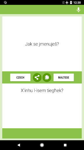 Android application Traduttur Ċek-Malti screenshort