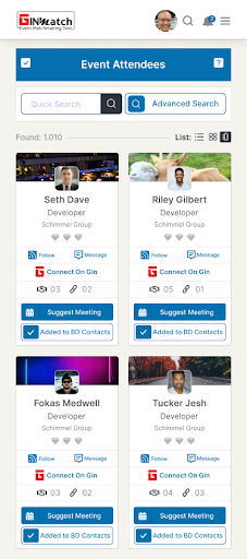 Android application GIN Match screenshort