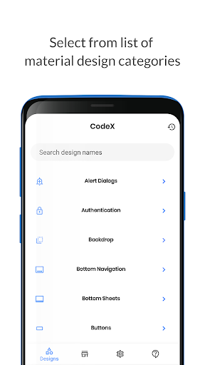 CodeX - Android Material UI Te Screenshot 1 - AppWisp.com