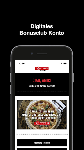 Android application L'Osteria Amici Club screenshort