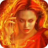 Fiery witch live wallpaper icon