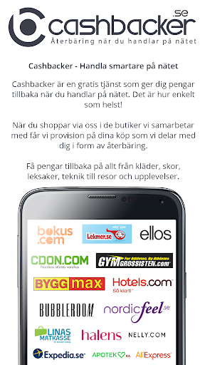 Android application Cashbacker - Smartare shopping screenshort
