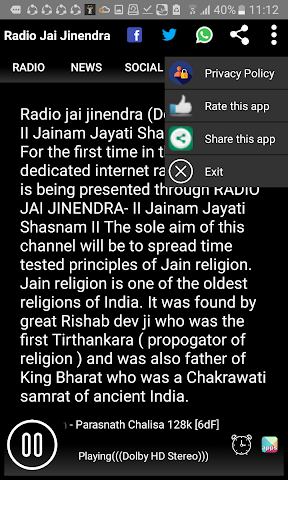 Jai Jinendra Radio on Jainism Screen 3