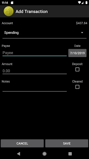 MBCB - Simple Checkbook Screen 3
