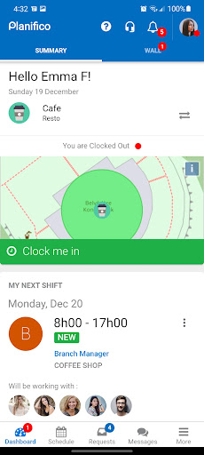 Android application Planifico screenshort