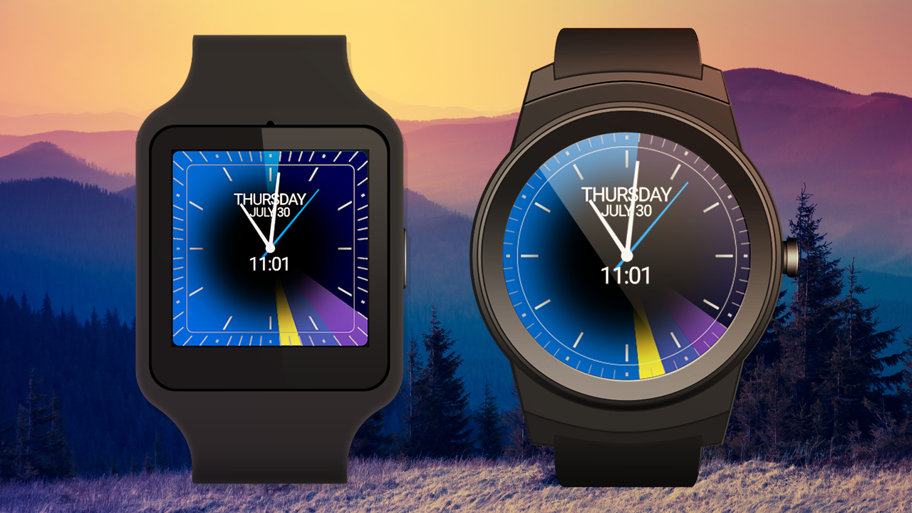 Android application Sunrise Sunset Watch Face screenshort