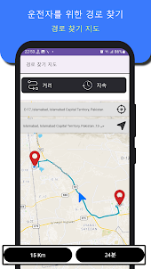 GPS 내비게이션, 지도 및 경로