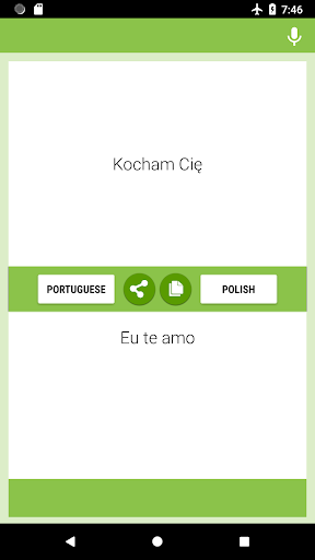 Portuguese-Polish Translator Screen 2