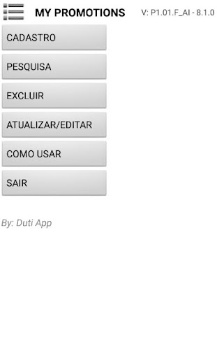 Android application MY PROMOTIONS seu guarda cupom screenshort